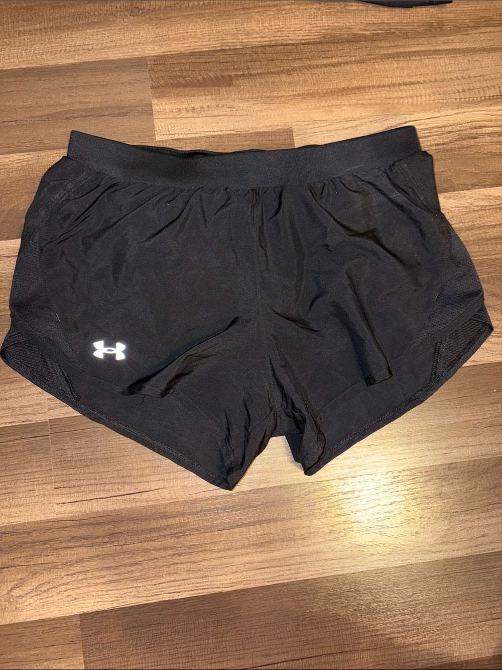 Under Armour Black Women's Running Shorts with Reflective Logo